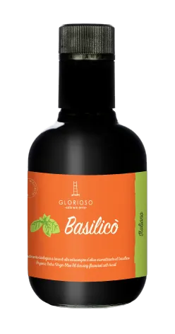 250ml Olio di Oliva Extra Vergine Biologico mit Bio-Basilikum-Extrakt, vegan