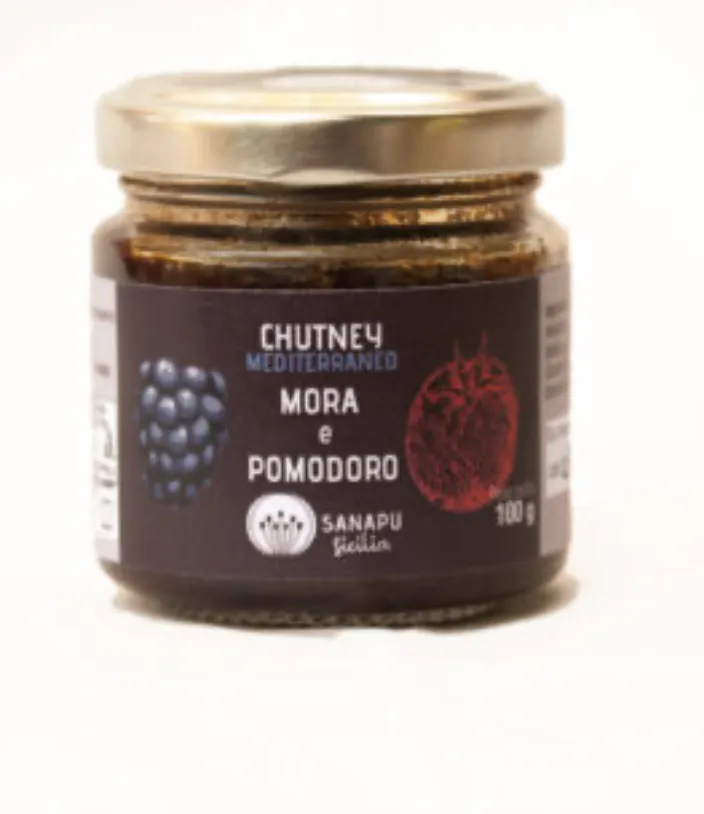 Sizilianisches Chutney aus sizilianischen Tomaten & Brombeeren aus der Cava di Ispica, 100g, vegan,