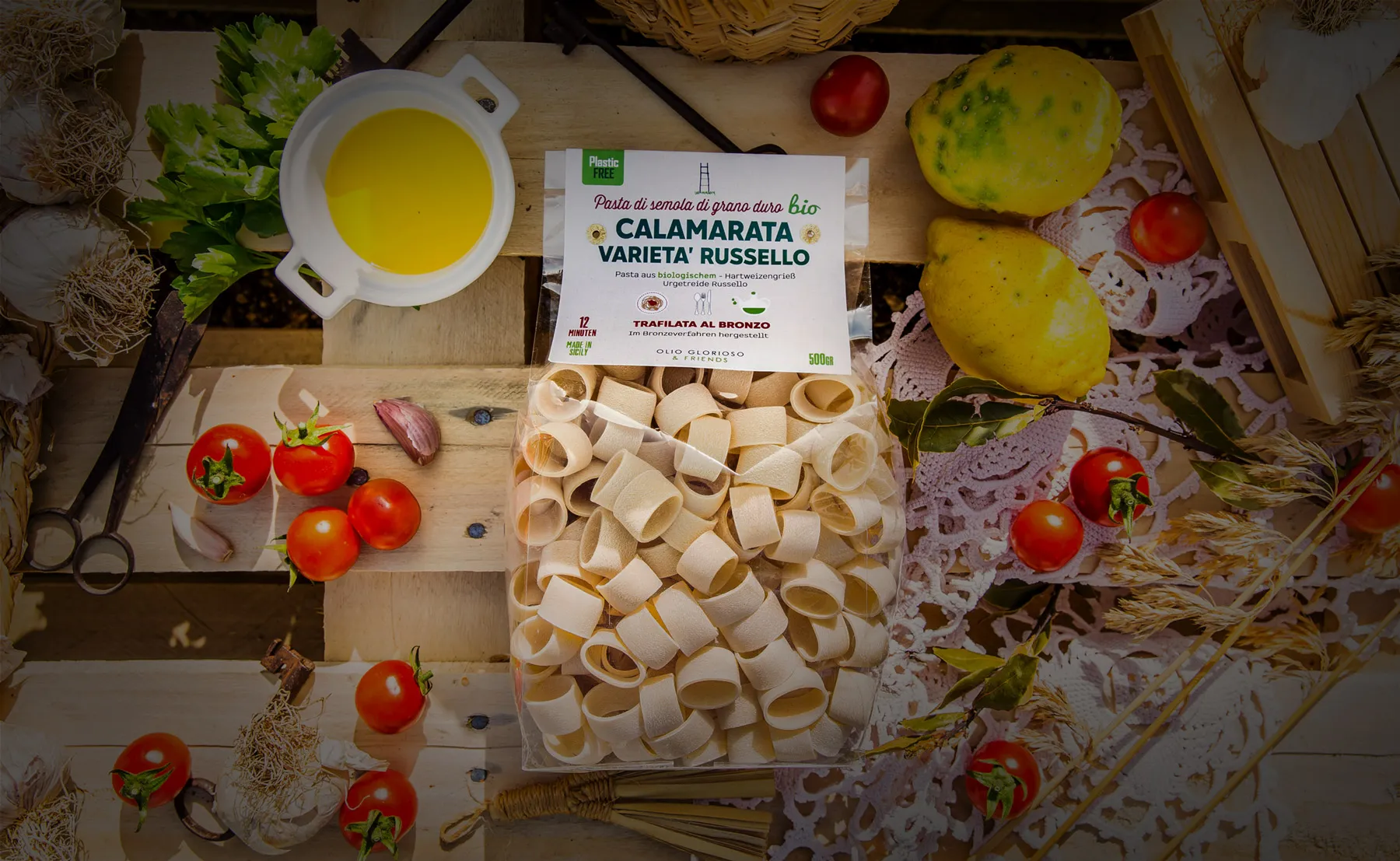 Premium Bio Pasta aus Sizilien Aus sizilianischem Bio-Urgetreide