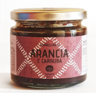 Original sizilianische Marmellata di Arancia e Carruba: Orange & Johannisbrot, 200g, vegan, Copyright: Sanapu Sicilia; 