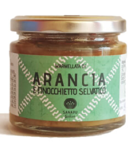 Original sizilianische Marmellata di Arancia e Finocchietto sel Salvatico: Orange & wilder Fenchel, 200g, vegan, Copyright: Sanapu Sicilia; 