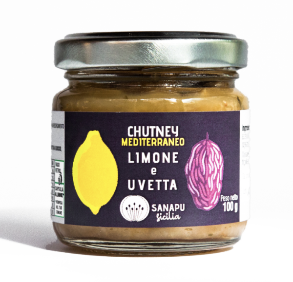 Sizilianisches, mediterranes Chutney aus Zitronen & Sultaninen, 100g, vegan, 